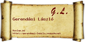 Gerendási László névjegykártya