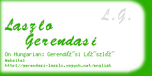 laszlo gerendasi business card